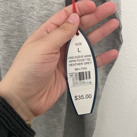 Beach Bros Long Sleeve Gray Tee SZ L - Picture 2 of 4